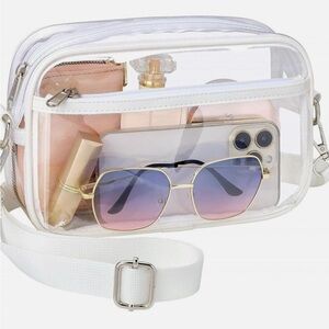 Transparent White Crossbody Bag